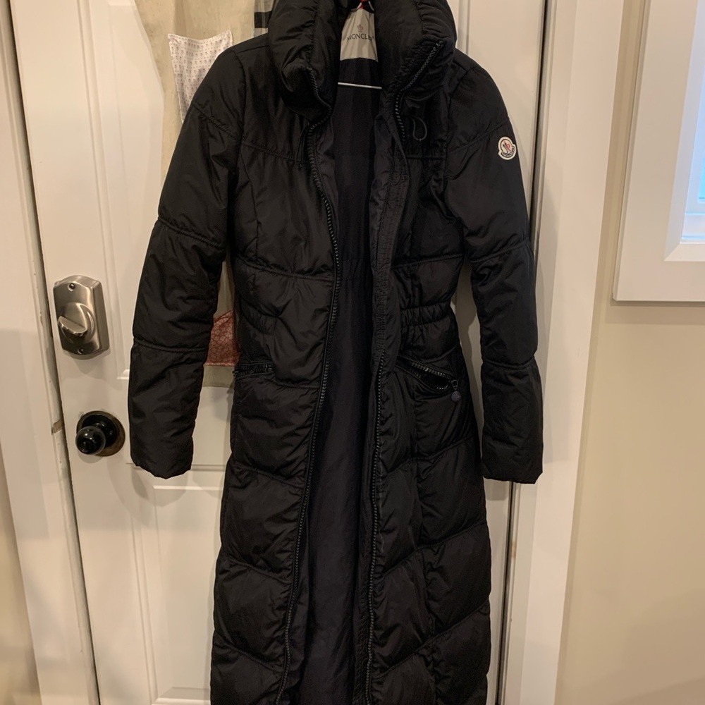 Moncler Women's Black Long Puffer Coat
